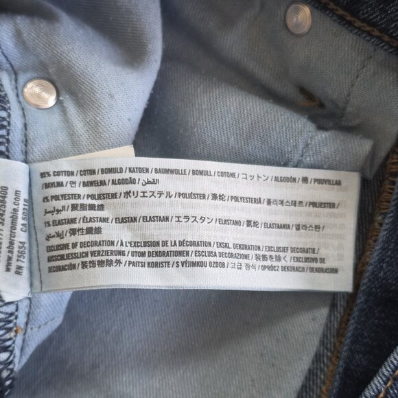 Abercrombie & Fitch Jeans Men 31 x 30 Blue Rustin Athletic Slim Cotton Stretch - Picture 11 of 16